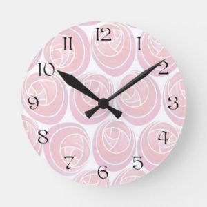 Mackintosh Pink Roses Clock