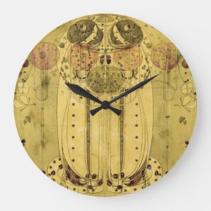 Charles Rennie Mackintosh Wassail Large Clock