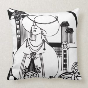 Charles Rennie Mackintosh inspired cushion